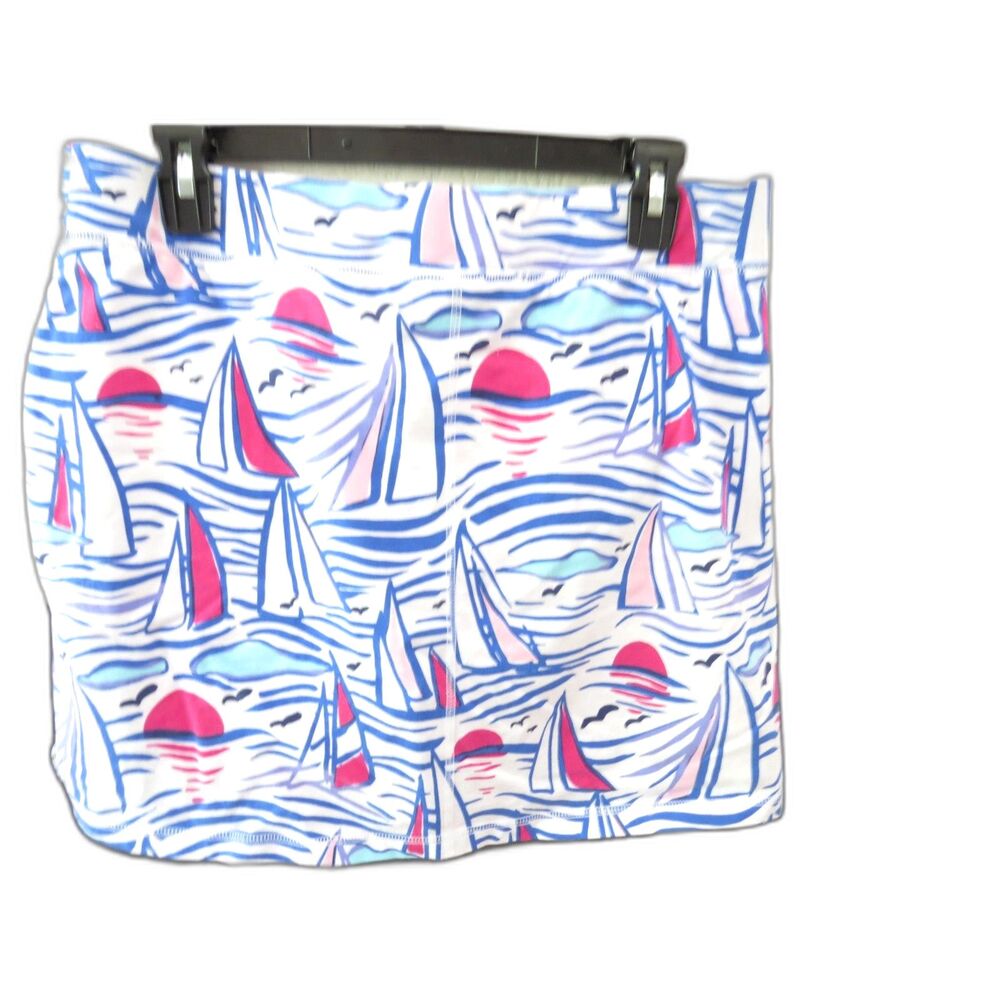 Talbots Nautical Sailboat Print Skort Activewear Golf LP EUC - Picture 6 of 7